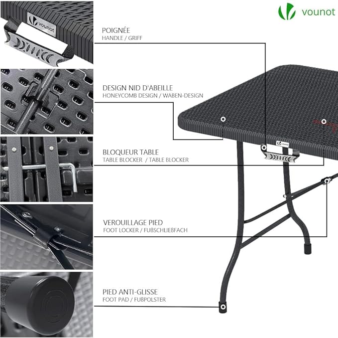 Jardin Pro™ - Ensemble Table et 2 Bancs