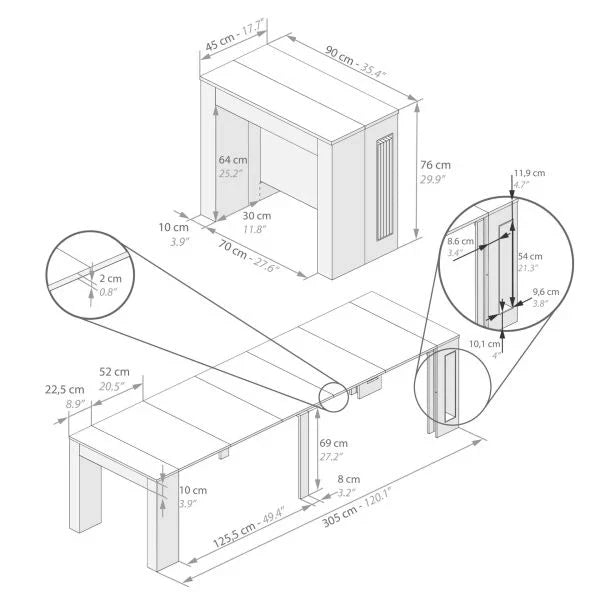 Table + Banc Extensible