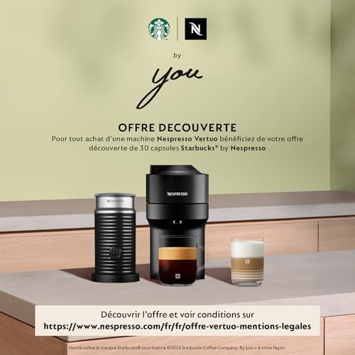 Nespresso Machine à Café Krups Vertuo POP Blanche Cafetière à Capsules YY4889FD